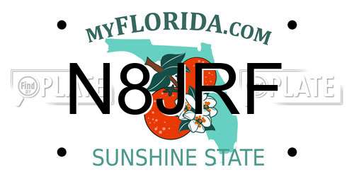 N8JRF Florida License Plate