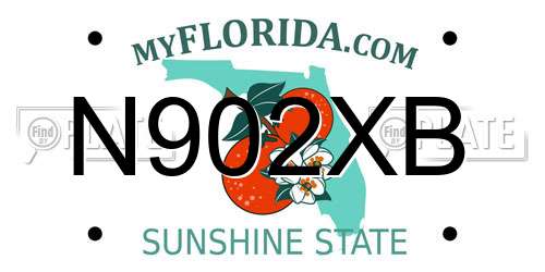 N902XB Florida License Plate
