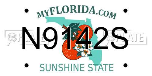 N9142S Florida License Plate