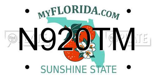N920TM Florida License Plate