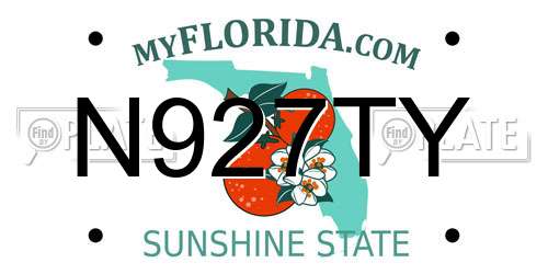 N927TY Florida License Plate