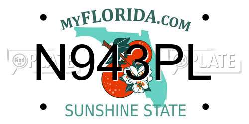 N943PL Florida License Plate