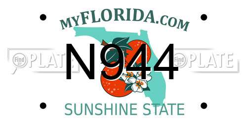 N944 Florida License Plate