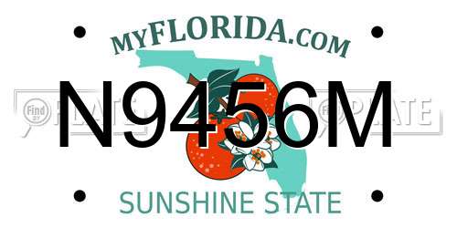 N9456M Florida License Plate