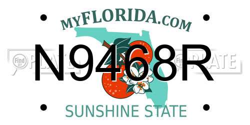 N9468R Florida License Plate