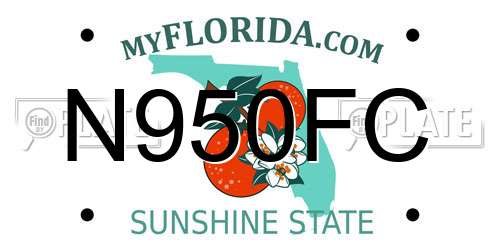 N950FC Florida License Plate