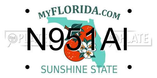 N951AI Florida License Plate
