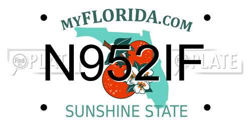 N952IF Florida License Plate