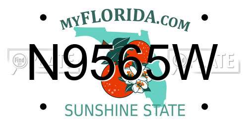 N9565W Florida License Plate