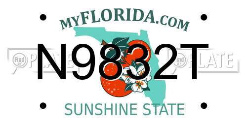 N9832T Florida License Plate