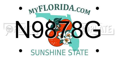 N9878G Florida License Plate