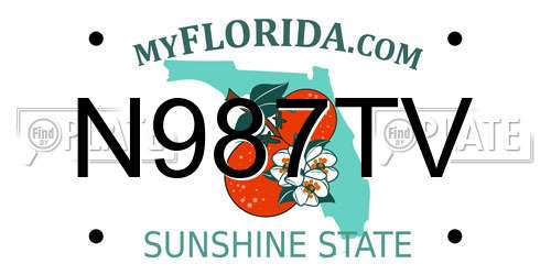 N987TV Florida License Plate