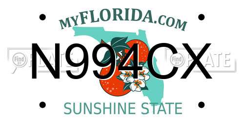 N994CX Florida License Plate