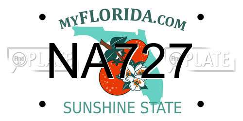 NA727 Florida License Plate