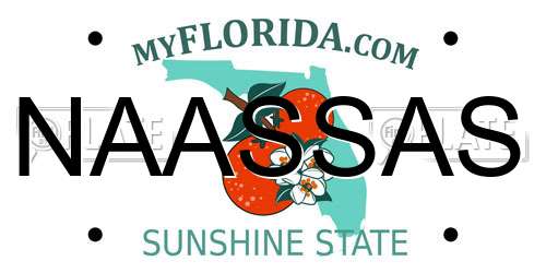 NAASSAS Florida License Plate