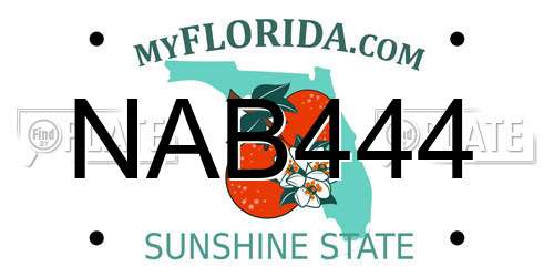 NAB444 Florida License Plate