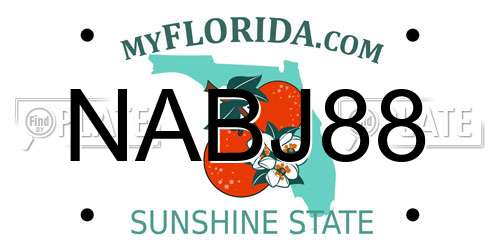 NABJ88 Florida License Plate