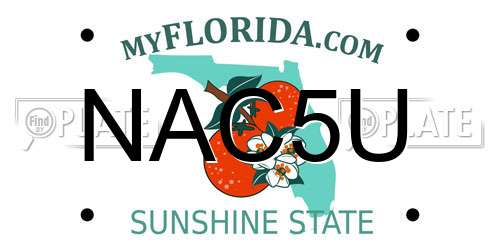 NAC5U Florida License Plate