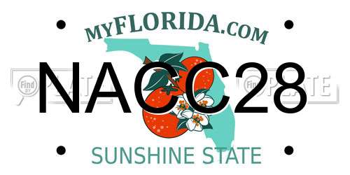 NACC28 Florida License Plate