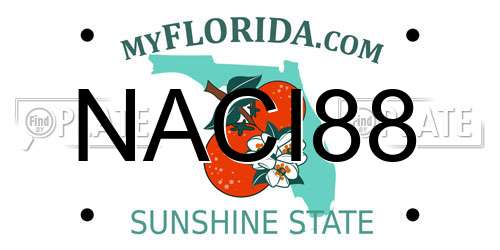 NACI88 Florida License Plate