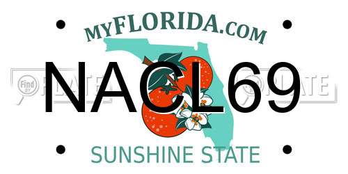 NACL69 Florida License Plate