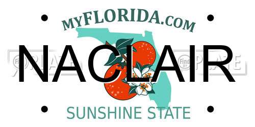 NACLAIR Florida License Plate