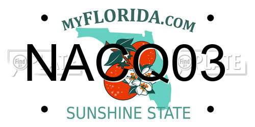 NACQ03 Florida License Plate