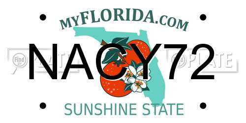 NACY72 Florida License Plate