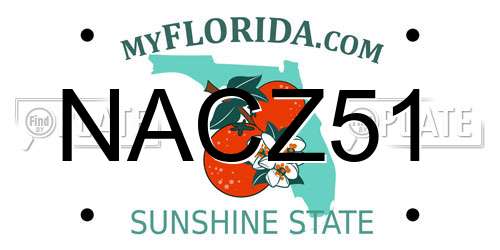 NACZ51 Florida License Plate