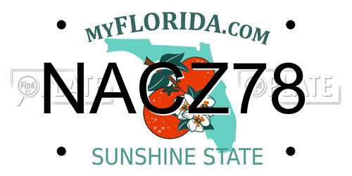NACZ78 Florida License Plate