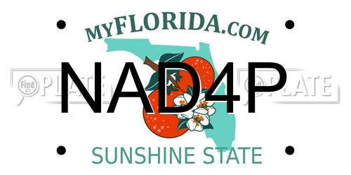 NAD4P Florida License Plate