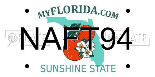 NAFT94 Florida License Plate