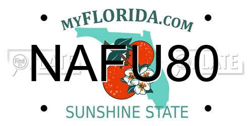 NAFU80 Florida License Plate