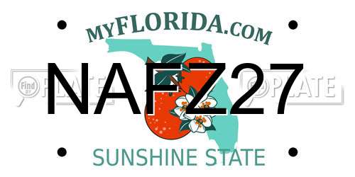 NAFZ27 Florida License Plate