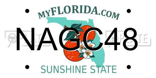 NAGC48 Florida License Plate