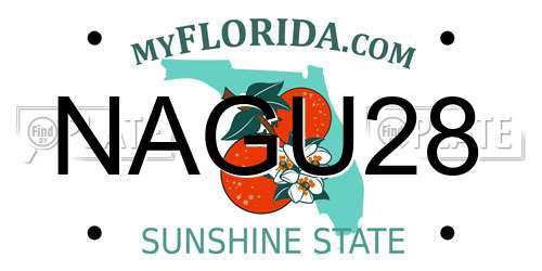 NAGU28 Florida License Plate