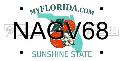 NAGV68 Florida License Plate