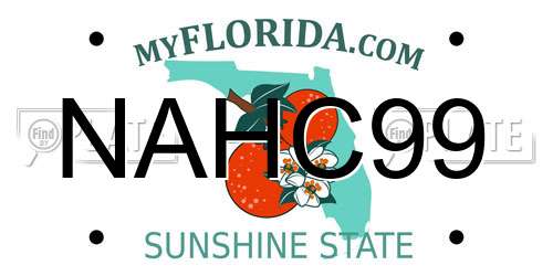 NAHC99 Florida License Plate
