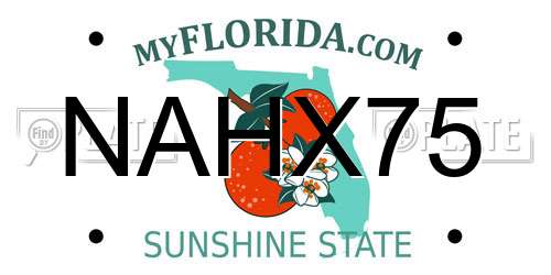 NAHX75 Florida License Plate