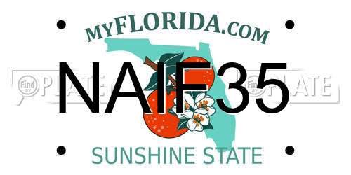 NAIF35 Florida License Plate