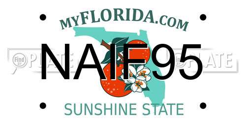 NAIF95 Florida License Plate