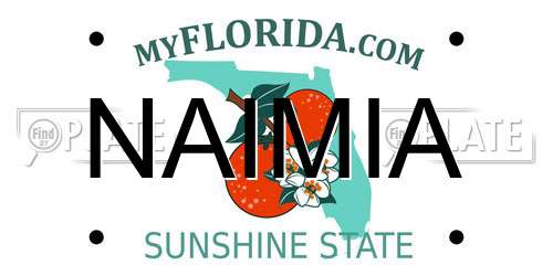 NAIMIA Florida License Plate