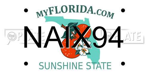 NAIX94 Florida License Plate