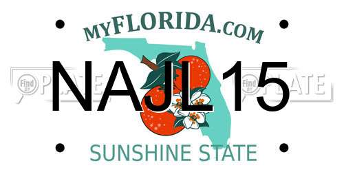 NAJL15 Florida License Plate