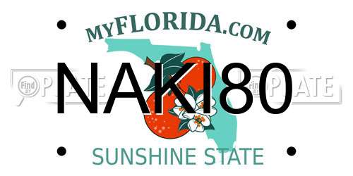 NAKI80 Florida License Plate