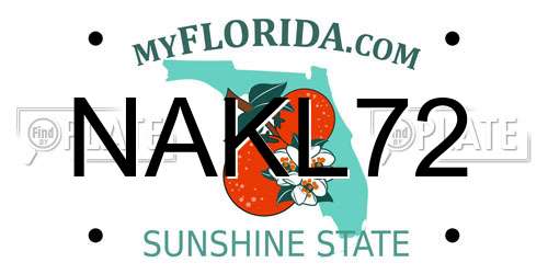 NAKL72 Florida License Plate
