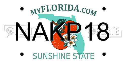 NAKP18 Florida License Plate
