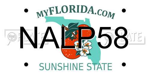 NALP58 Florida License Plate