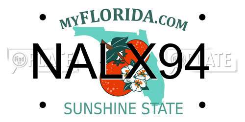 NALX94 Florida License Plate