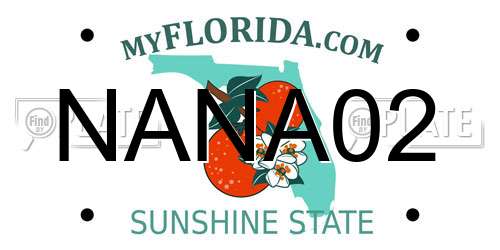 NANA02 Florida License Plate